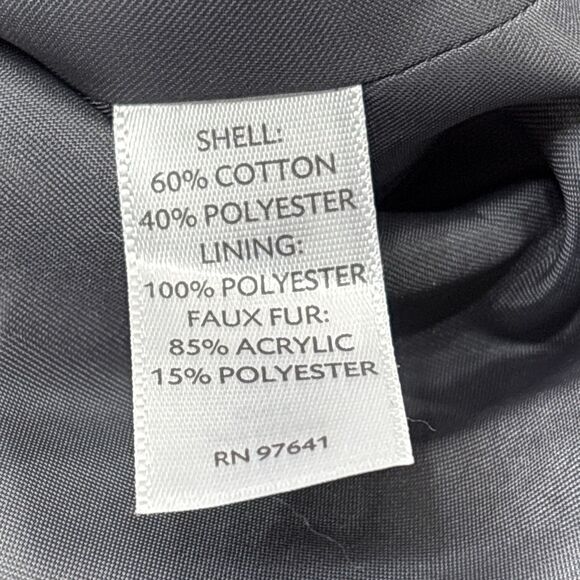 J Jill Womens Large Gray Faux Fur Lined Vest Boho Western Button Cotton Blend - Picture 9 of 11